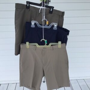 Lot of 3 Men’s Haggar Cool 18 Pro Golf Shorts, all size 36